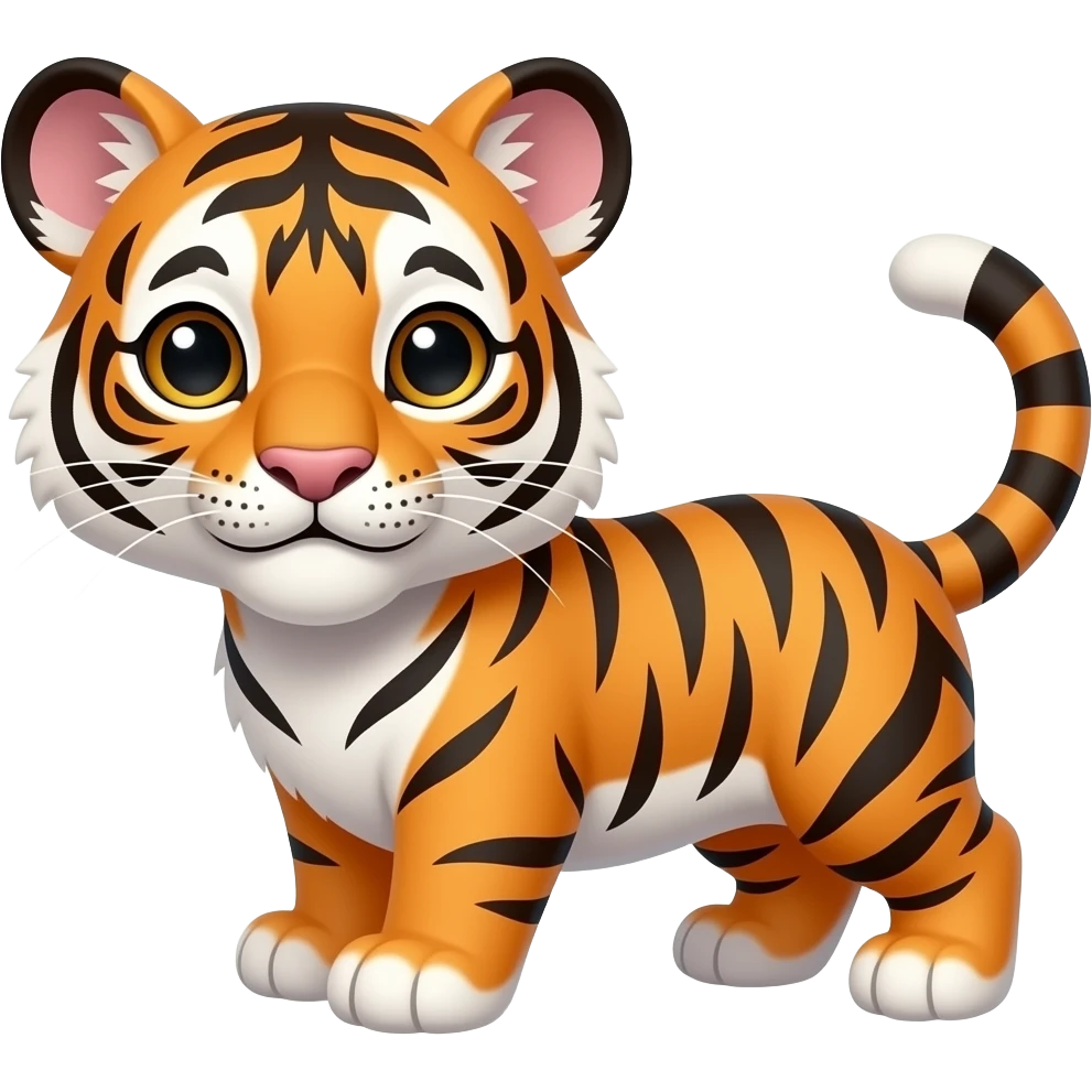 Cartoon tiger cub emoji