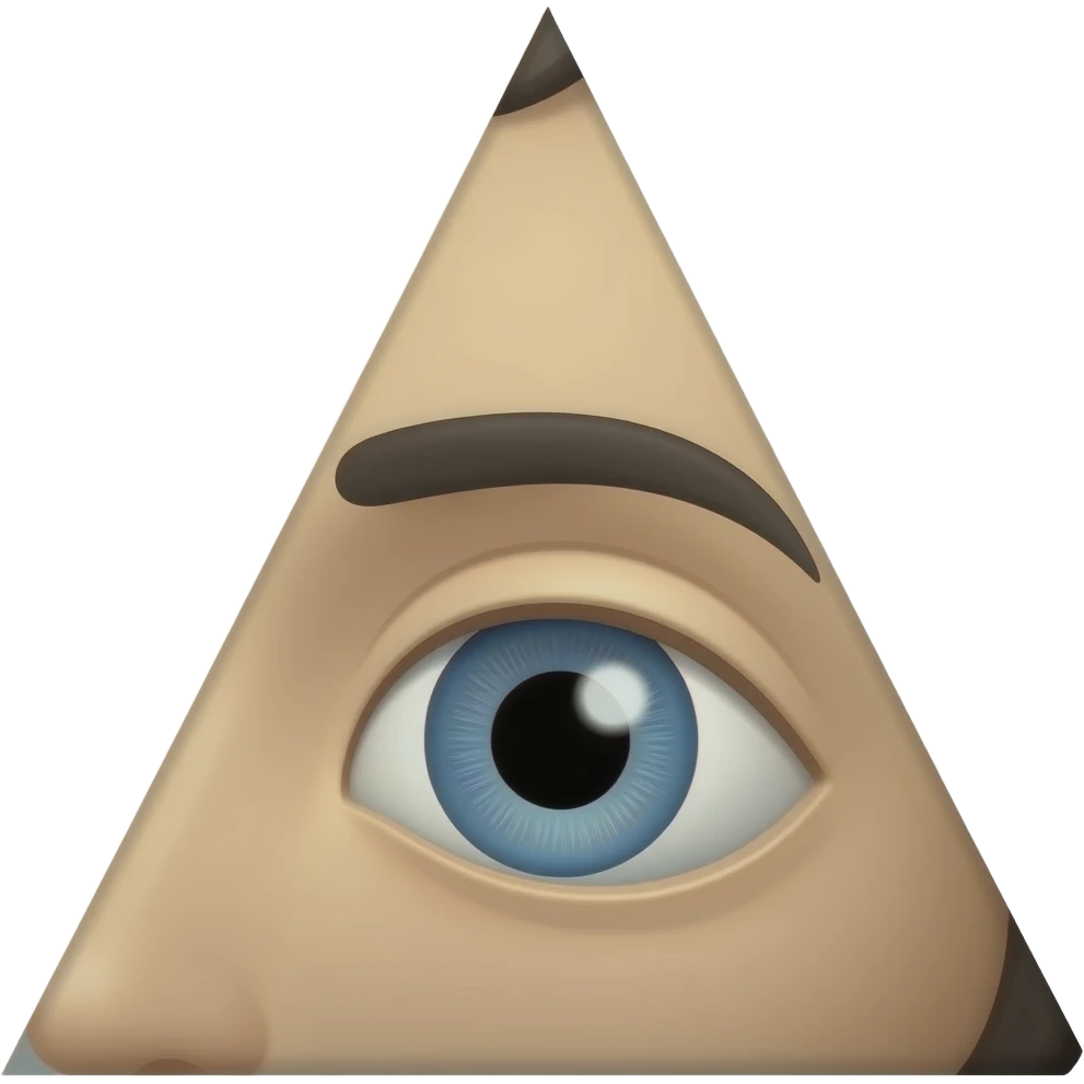 👁️ + ∆ half half emoji
