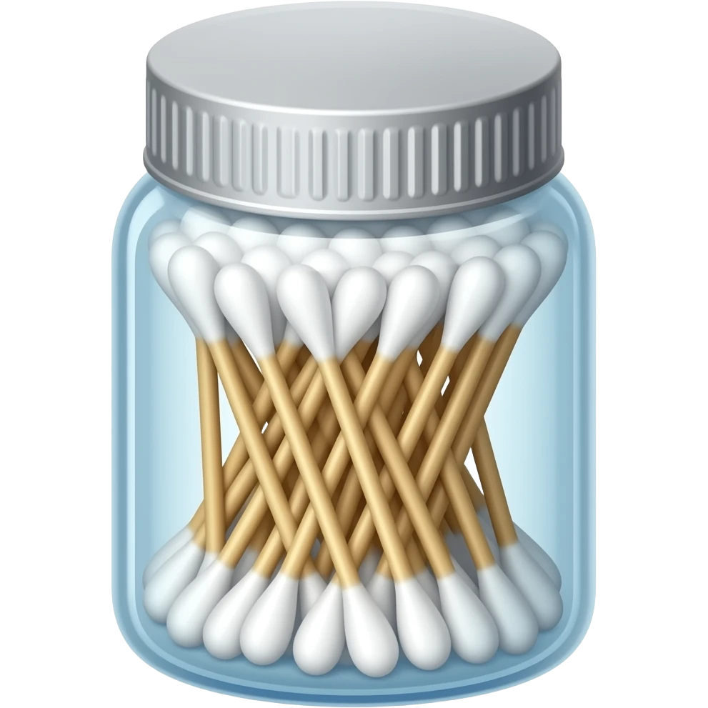 medical jar of cotton swabs emoji