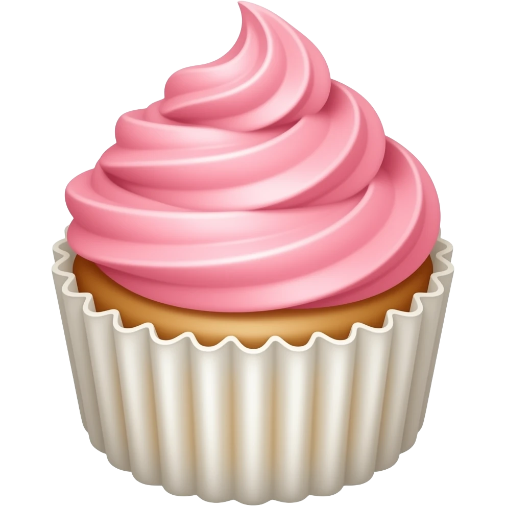 Cupcake with pink icing emoji