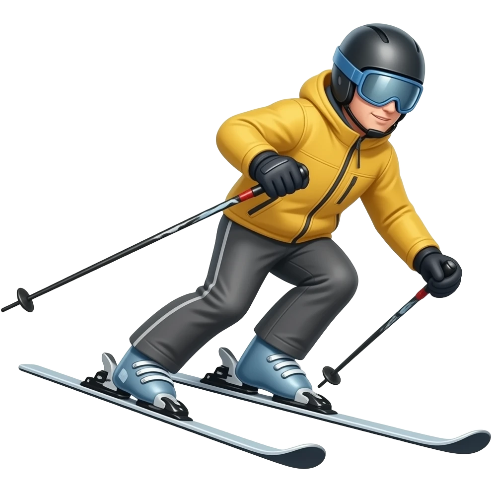Alpine skier, downhill emoji