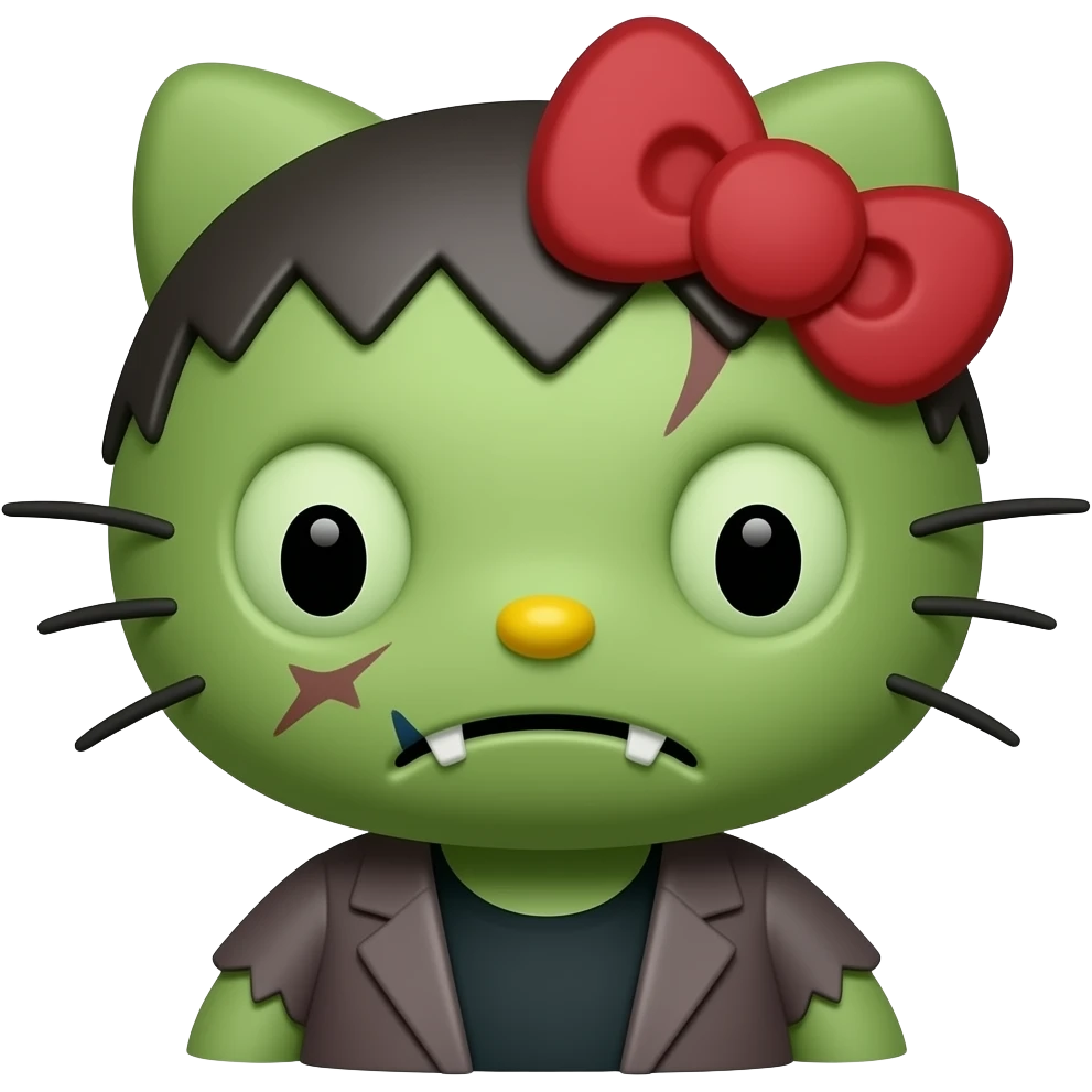 Hello kitty Frankenstein emoji