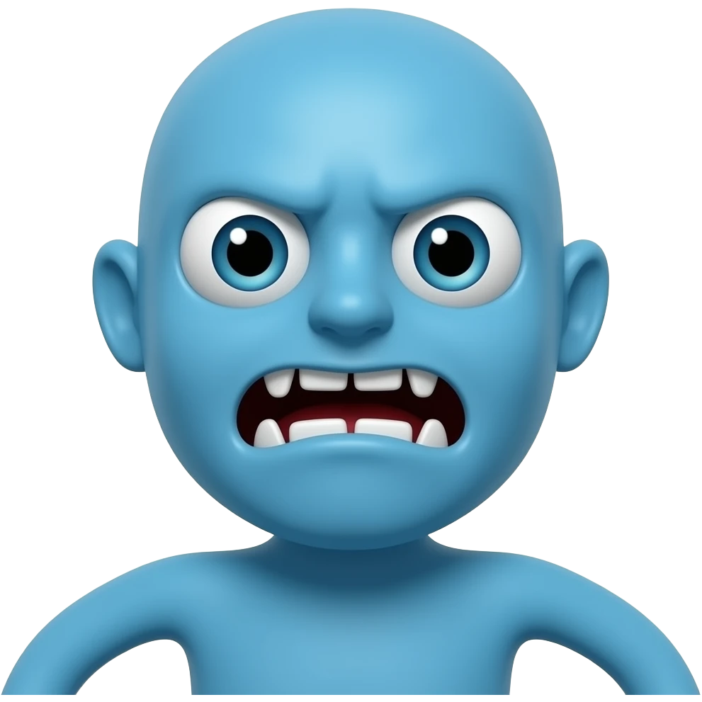 Blue Stickman Freaky emoji