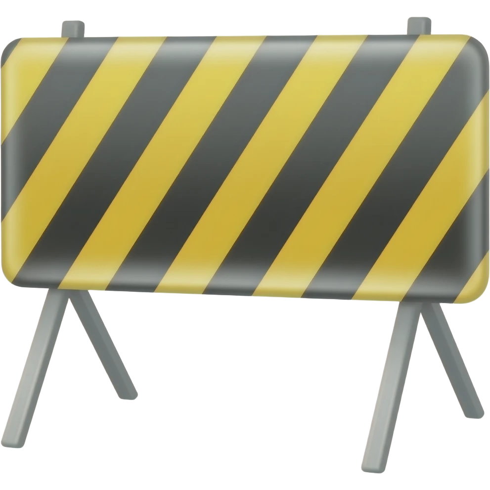 Yellow and black hazard Barrier emoji