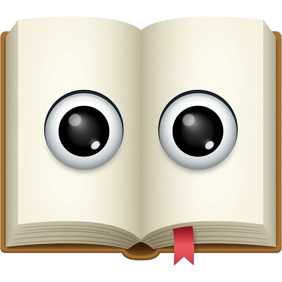 Зроби книгу хай там будуть намальовані очі emoji