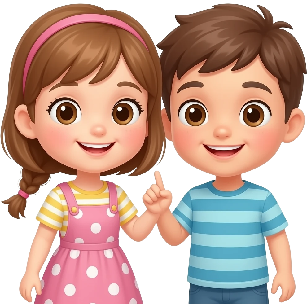 2 children playing emoji