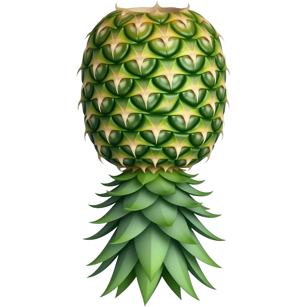 Upside down full pineapple emoji