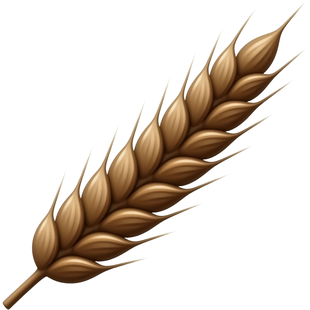 Dark brown realistic wheat 🌾🌾🌾 emoji