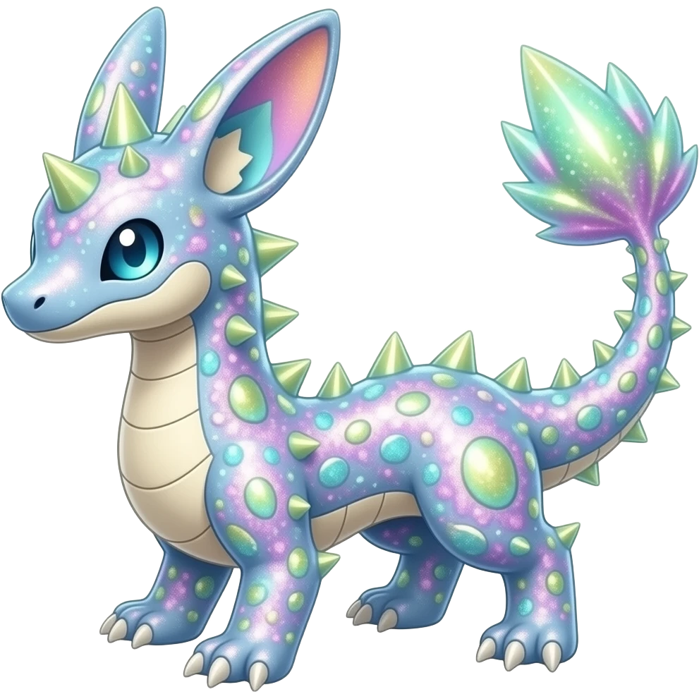 Shiny exotic spiky oily poisoned pastel glittery sparkling tropical bioluminescent edgy cool Salandit-Salamence-Ekans-Seviper-Rapidash-Salazzle-Fakemon-hybrid emoji