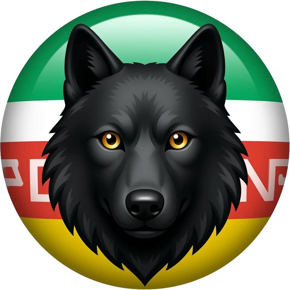 Чеченский флаг с волком emoji