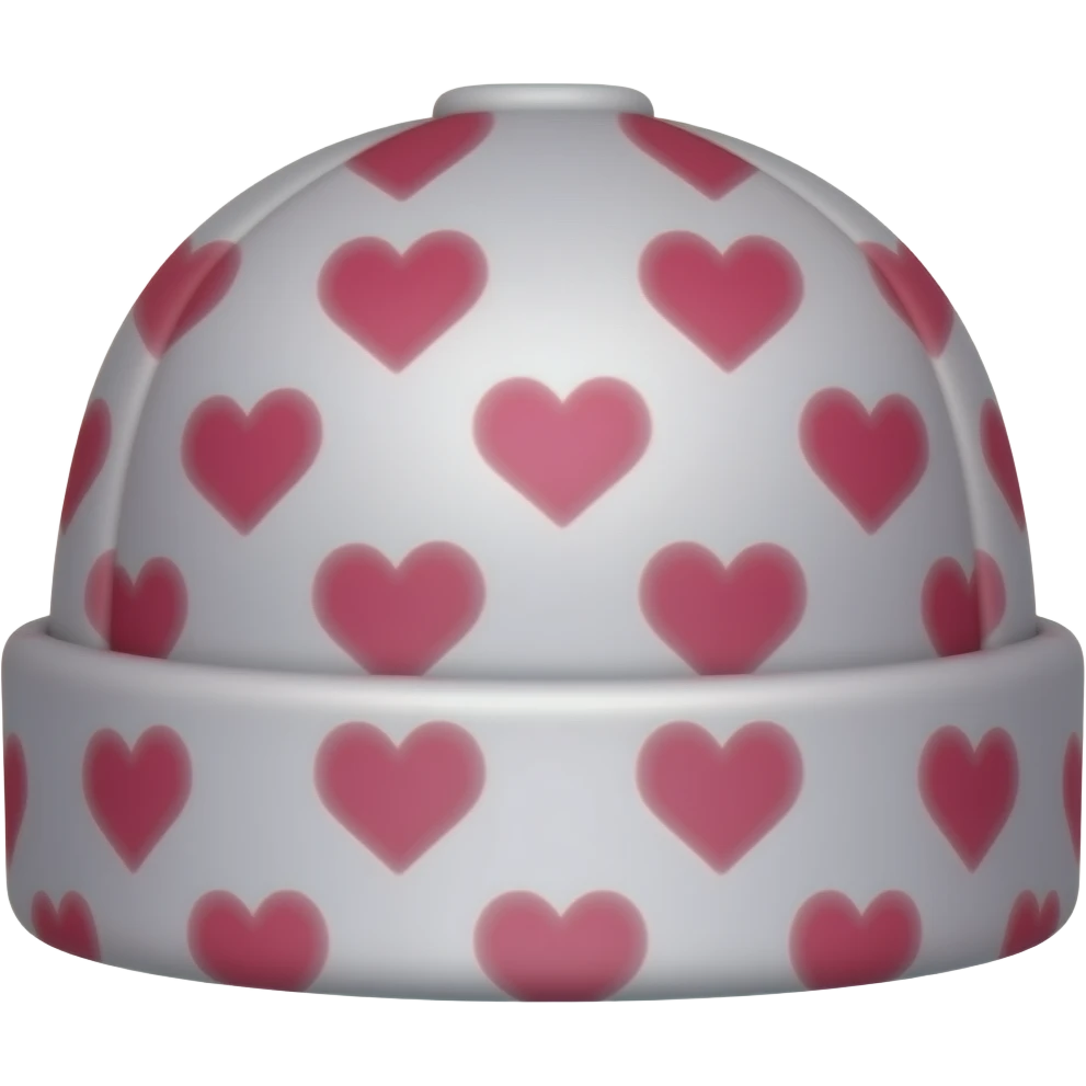 heart  pattern hat emoji
