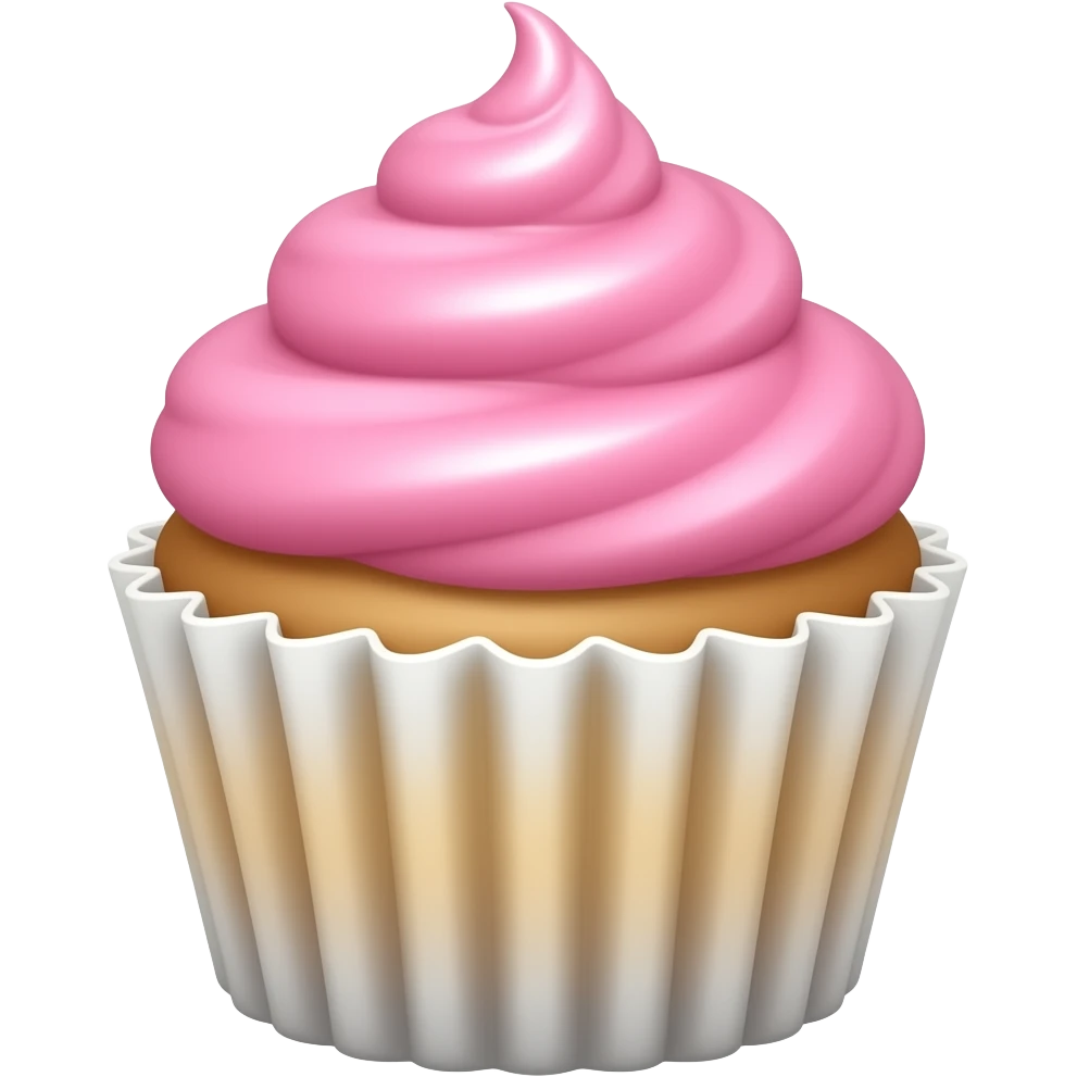 Cupcake with pink icing emoji