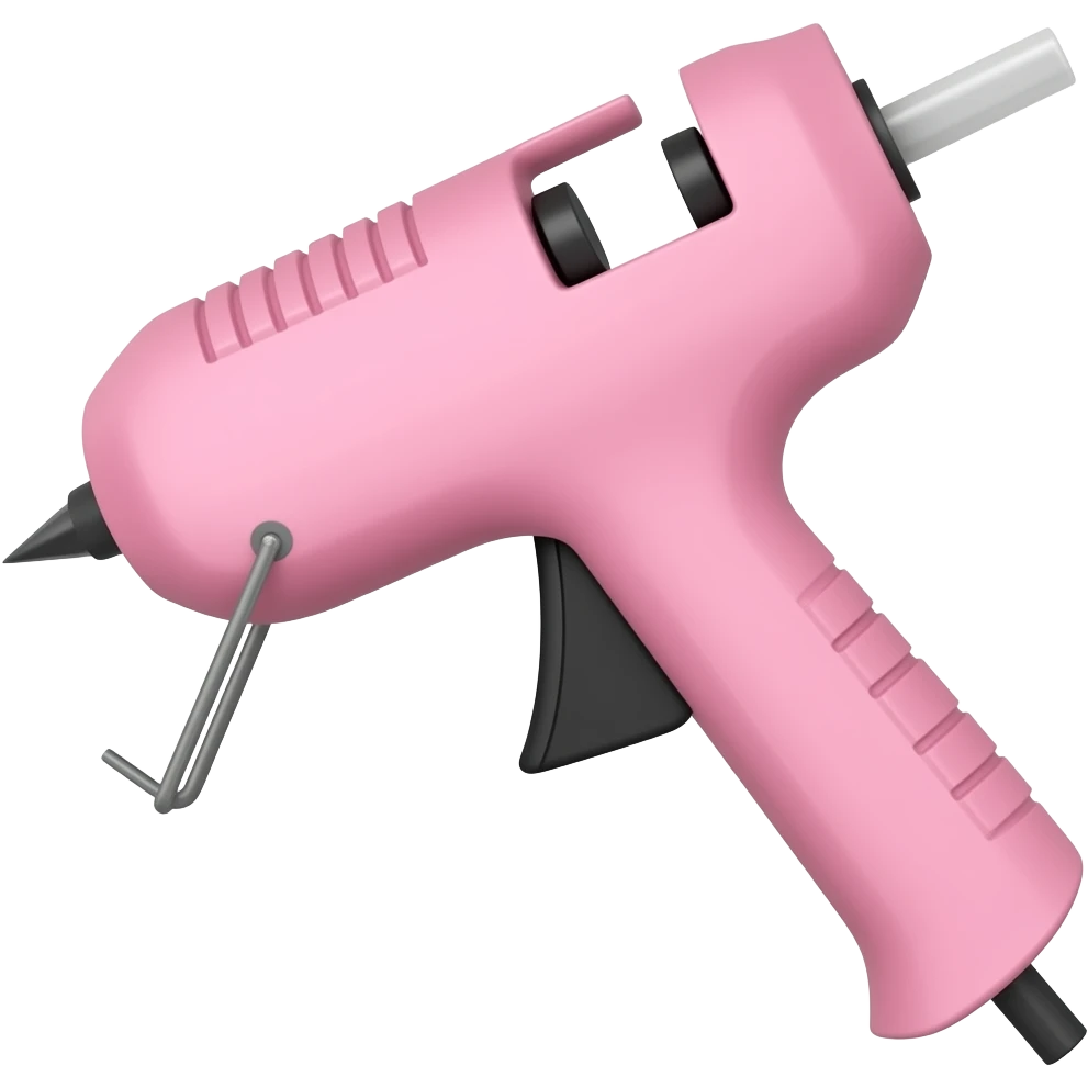 light pink glue gun emoji