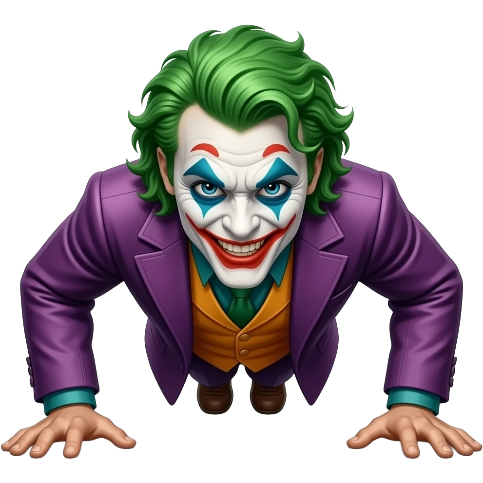 Joker doing push up emoji