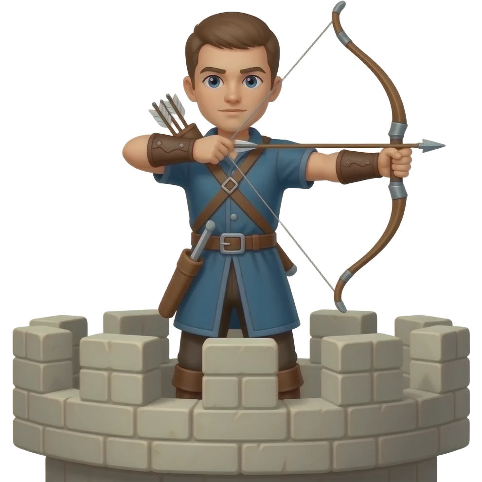 medieval archer watchtower emoji