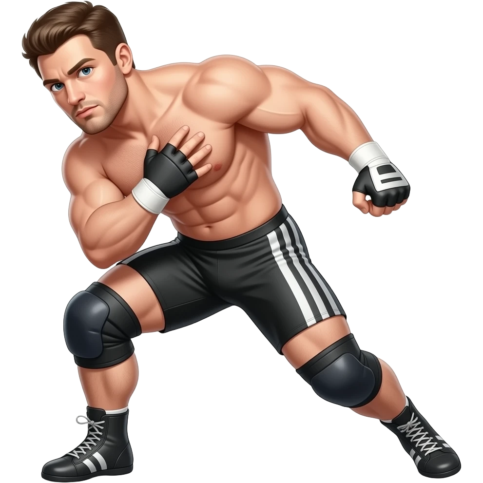 Wrestling shirtless emoji