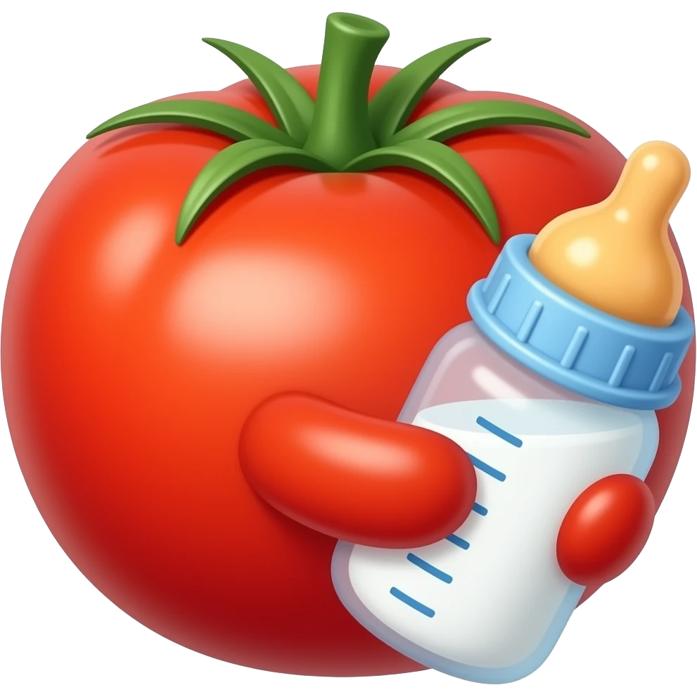 젖병물고잇는토마토 emoji