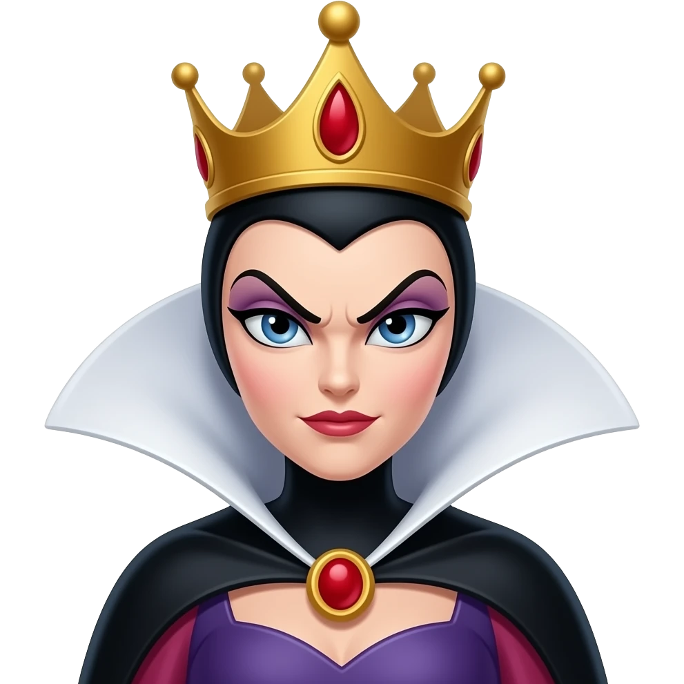 Make it look like an evil angry queen, she gotta look ugly, she gotta look like the evil queen from Disney without a crown emoji