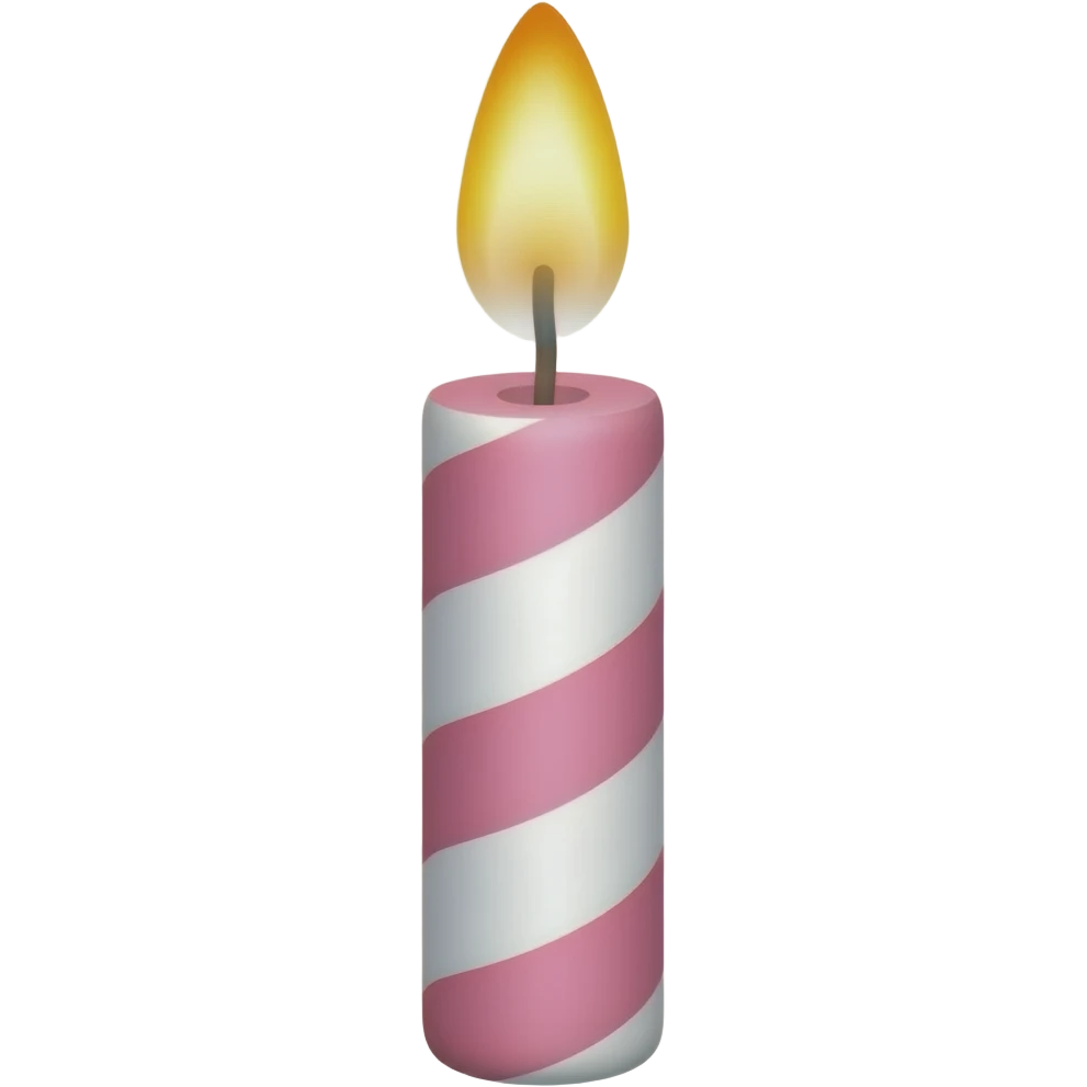 pink birthday candle emoji
