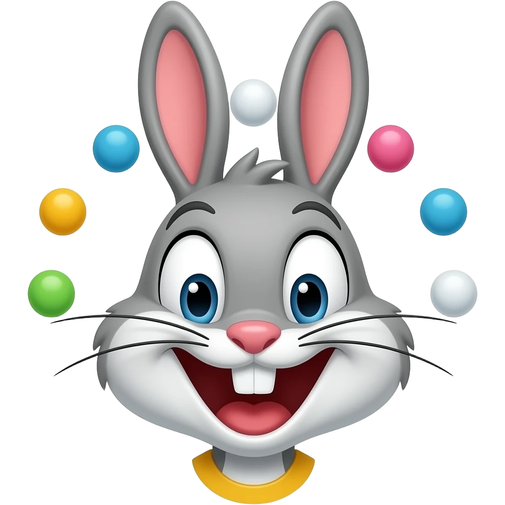 Bugs Bunny as the Juggler emoji | AI Emoji Generator