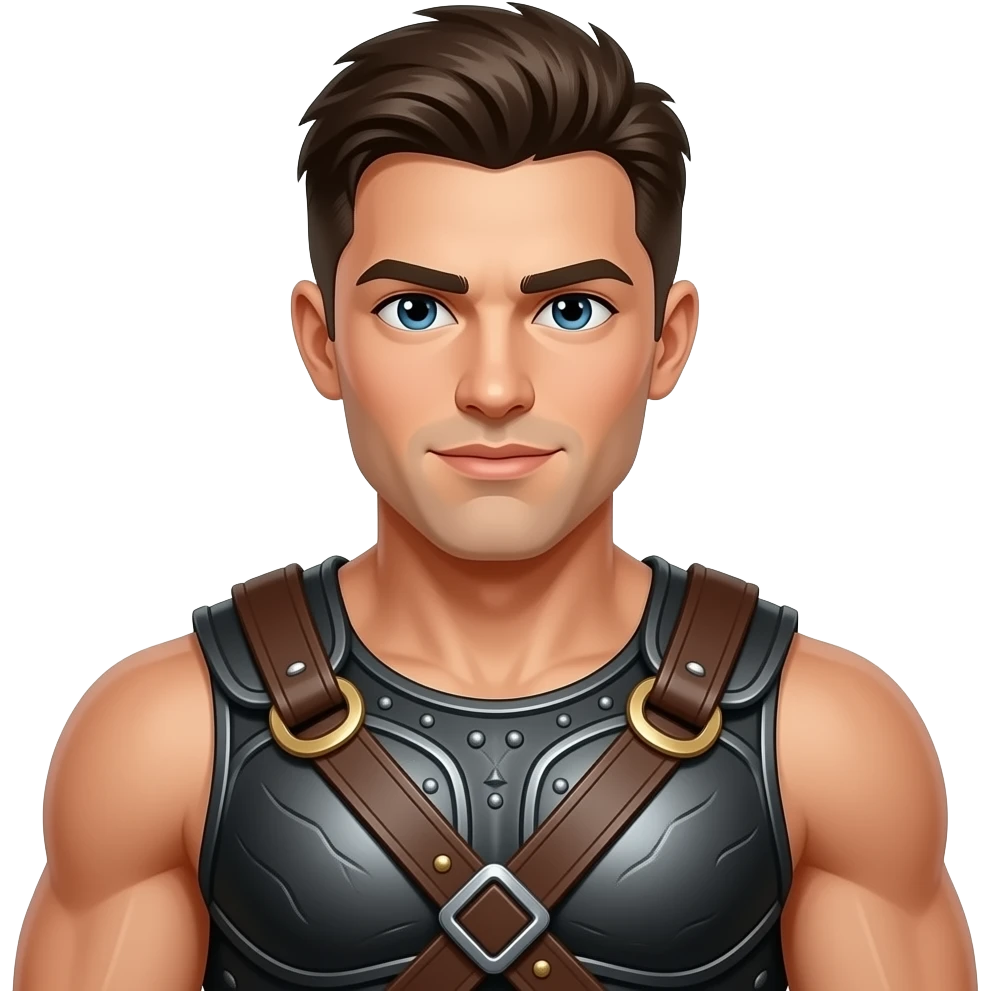 Muscular handsome warrior emoji