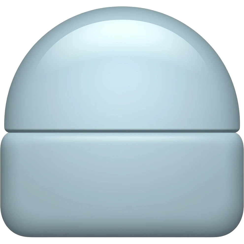 rectangle with semi circle on top facing down emoji