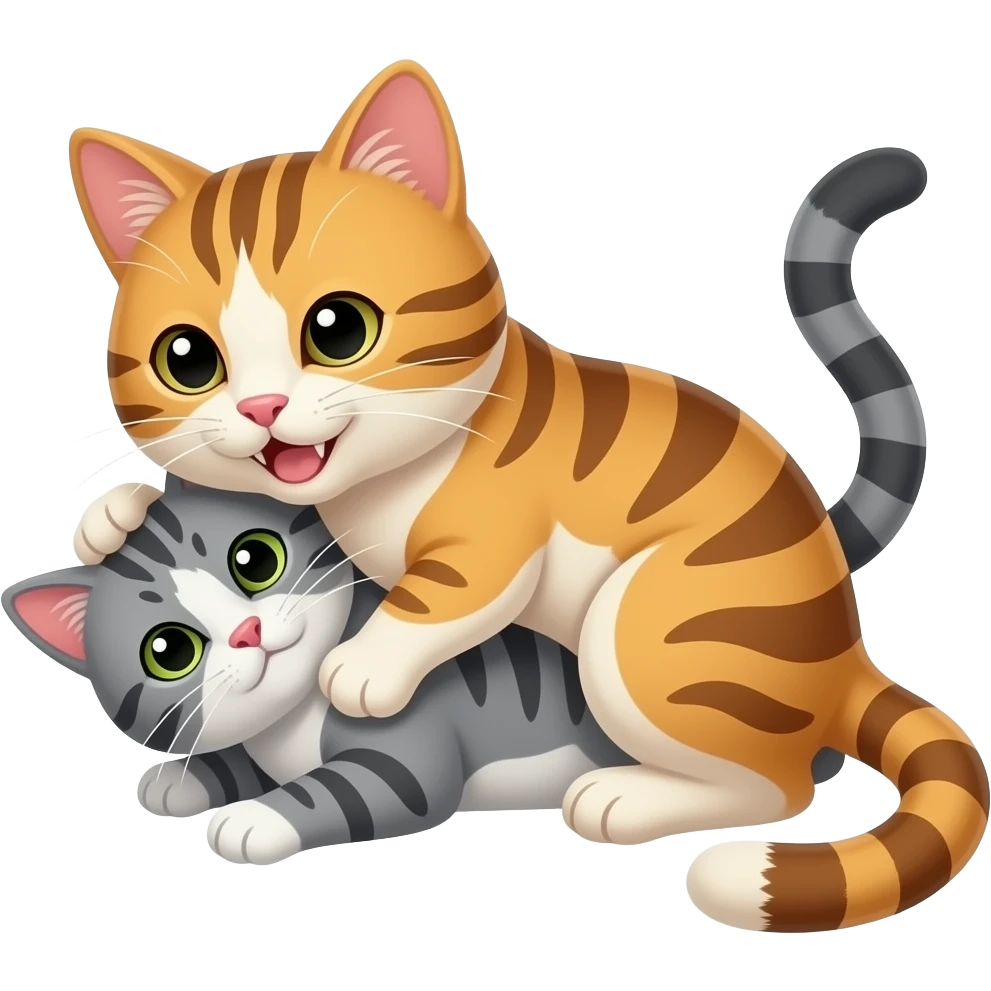 one cat penetrating another cat emoji