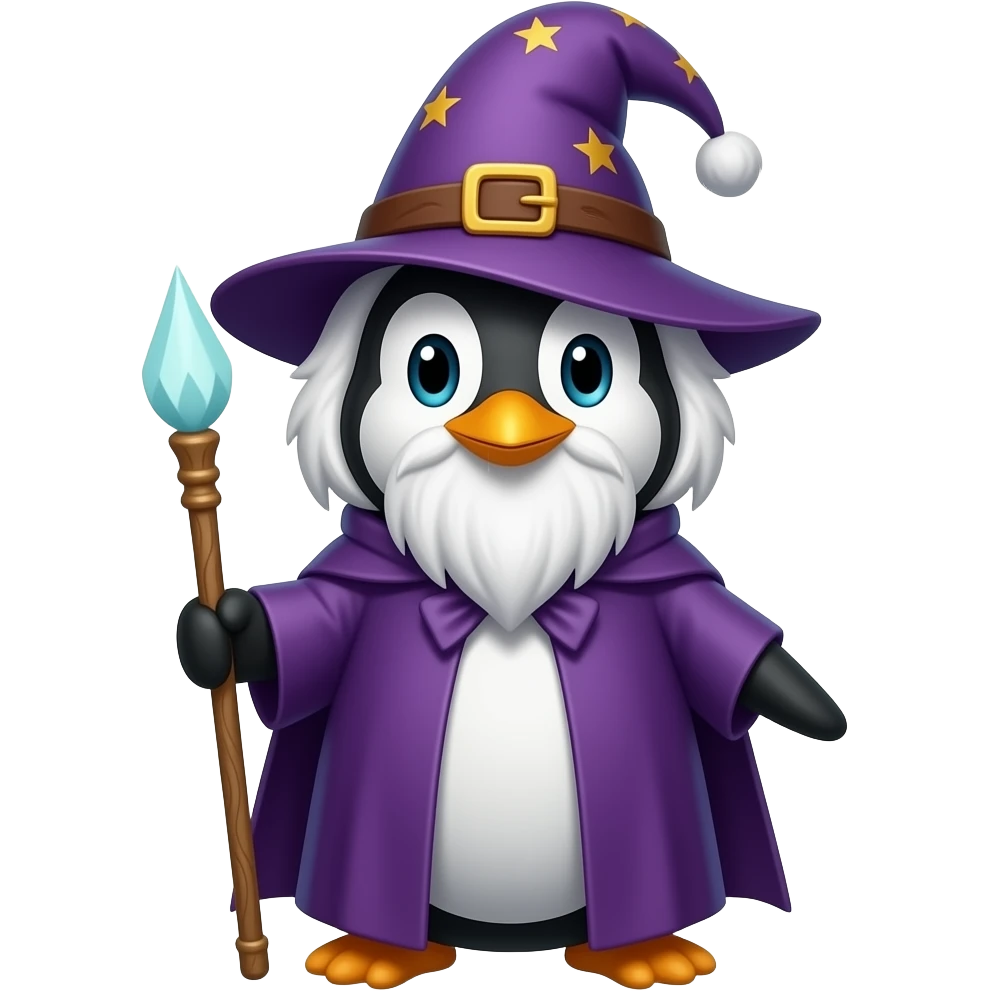 Penguin Wizard emoji