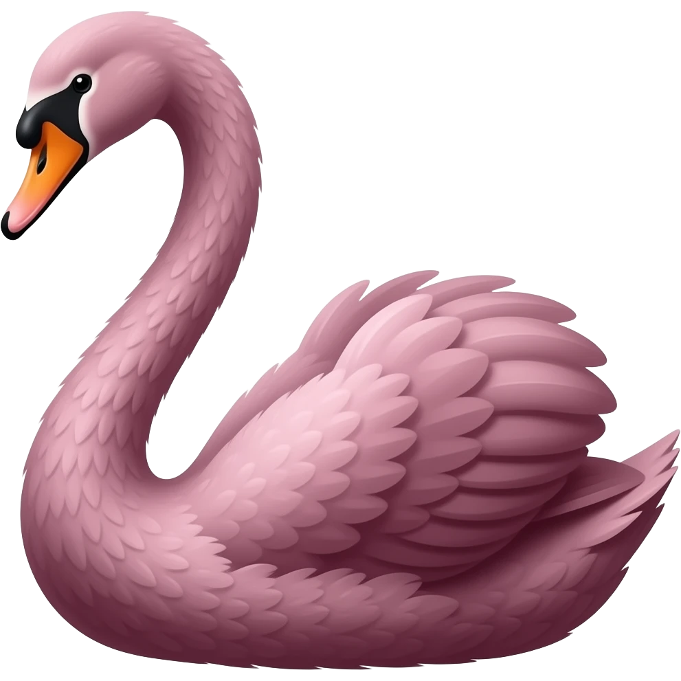 Dark pink color swan emoji