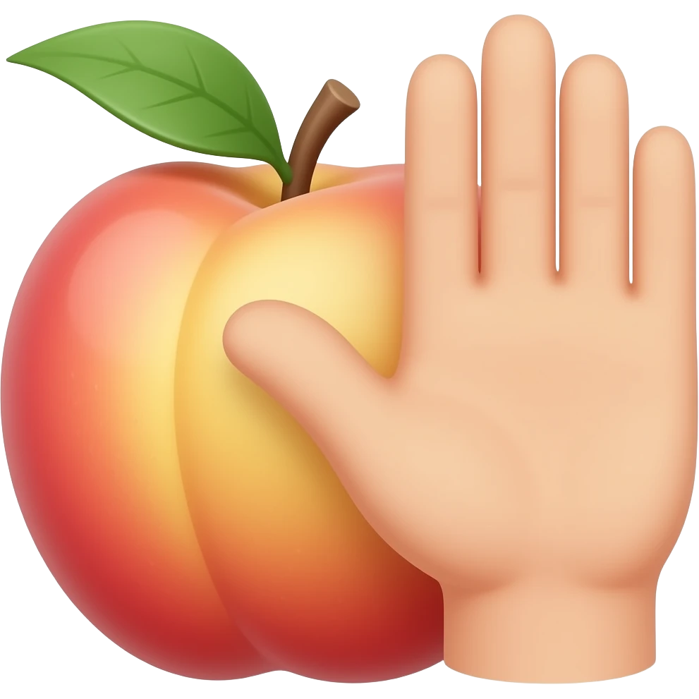 🍑✋🤚 emoji