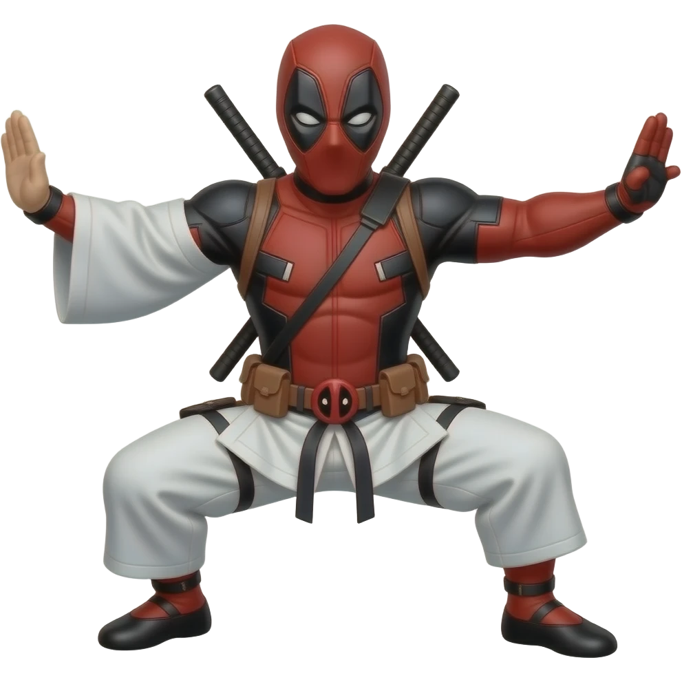Deadpool doing jujitsu emoji