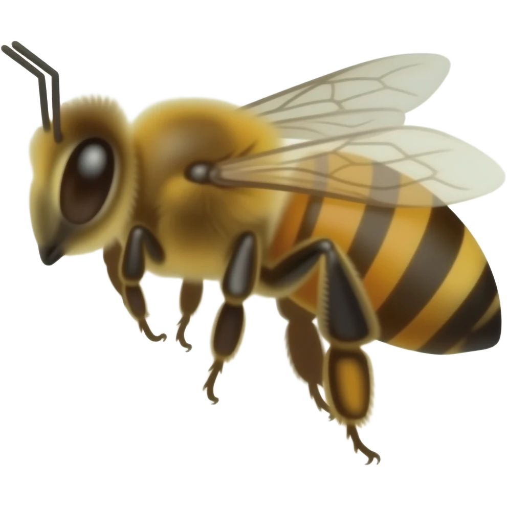 bee in profile minimalism emoji