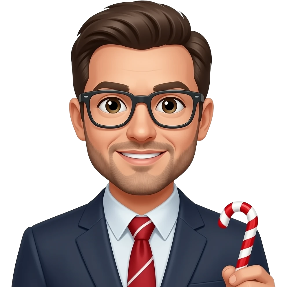 man with Candy Cane emoji