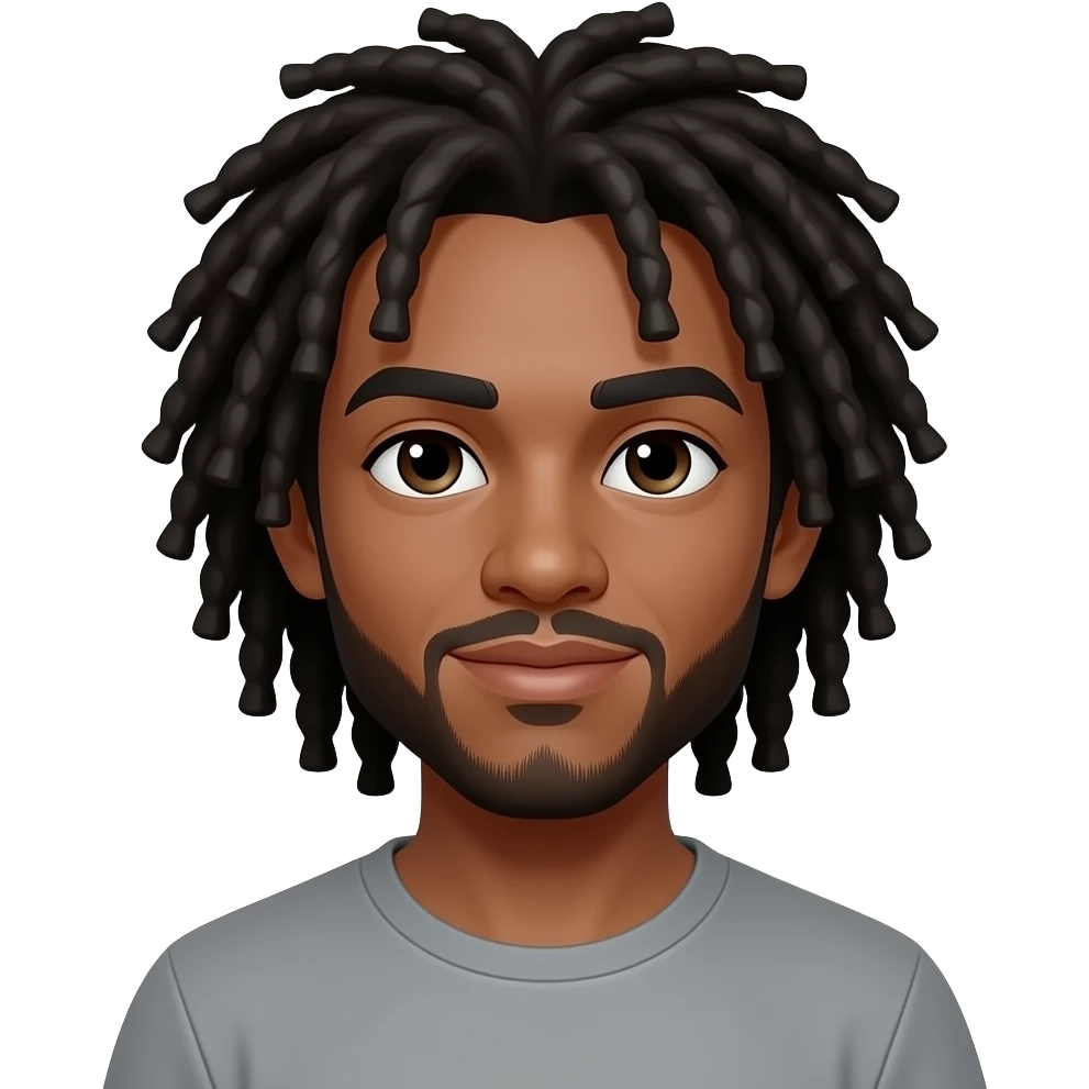 With dreads emoji