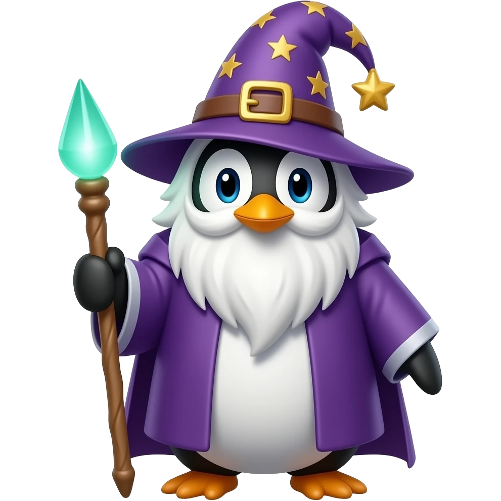 Penguin Wizard emoji