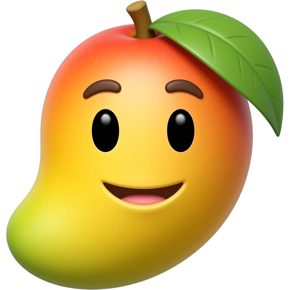a mango with the manface from roblox emoji