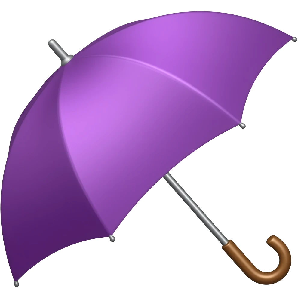 a closed violet umbrella emoji