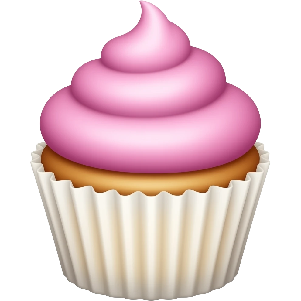Cupcake with pink icing emoji