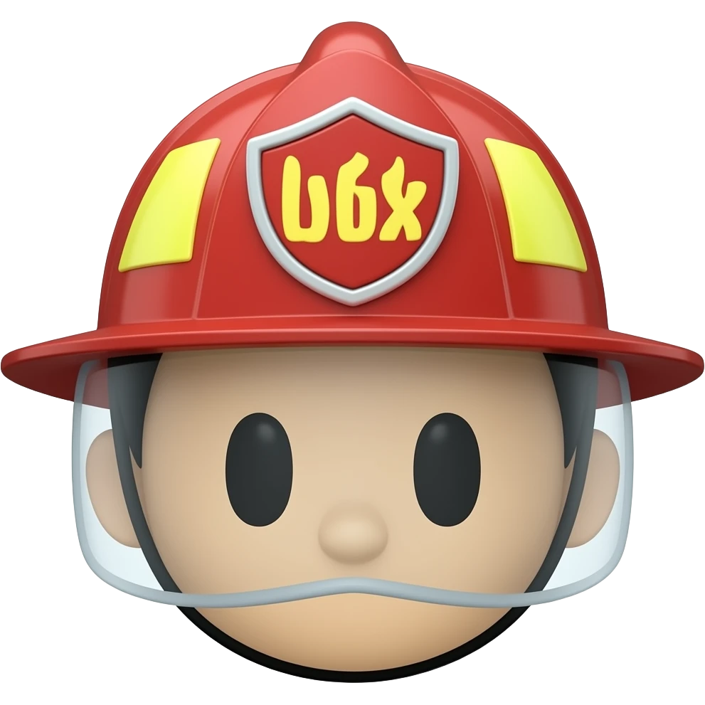 TOY FIREFIGHTER HELMET emoji