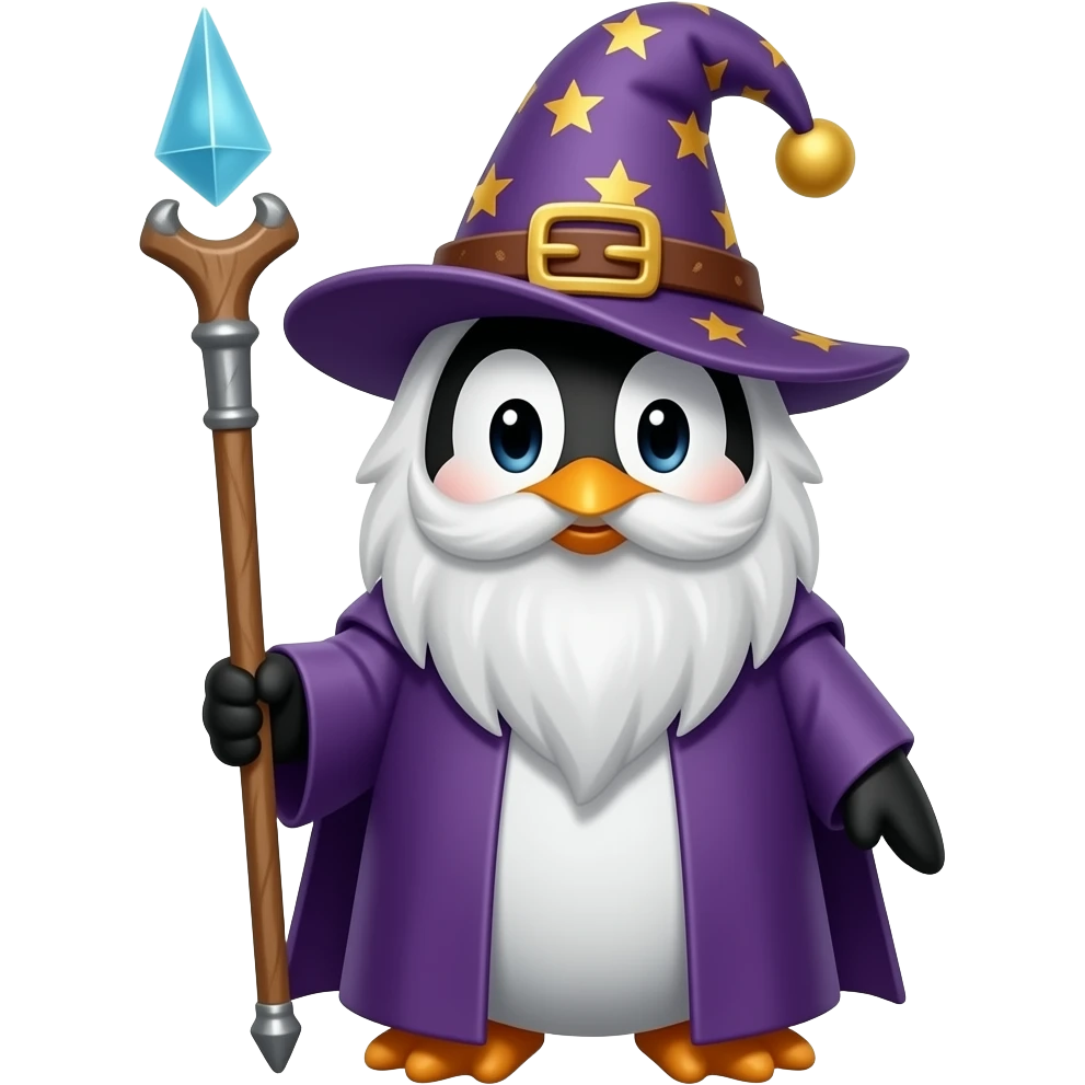 Penguin Wizard emoji