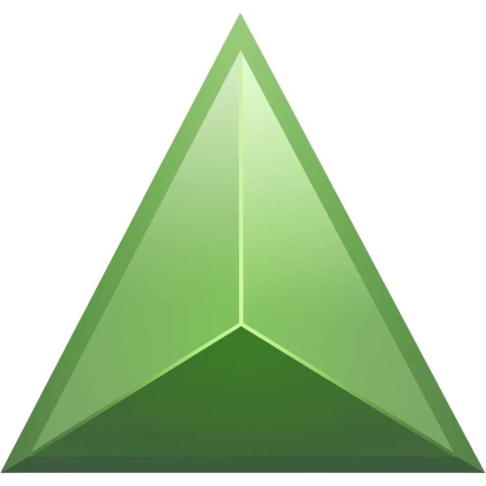 Hex #4FDF5E color triangle emoji