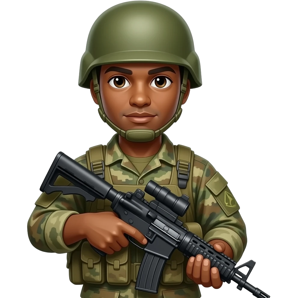 Bazooka tenu par un militaire emoji