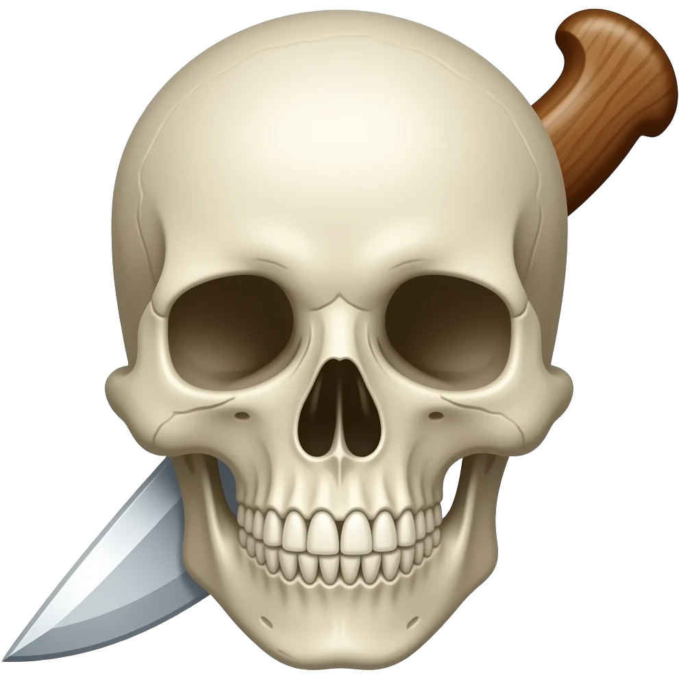 해골모양 칼 엑스 emoji