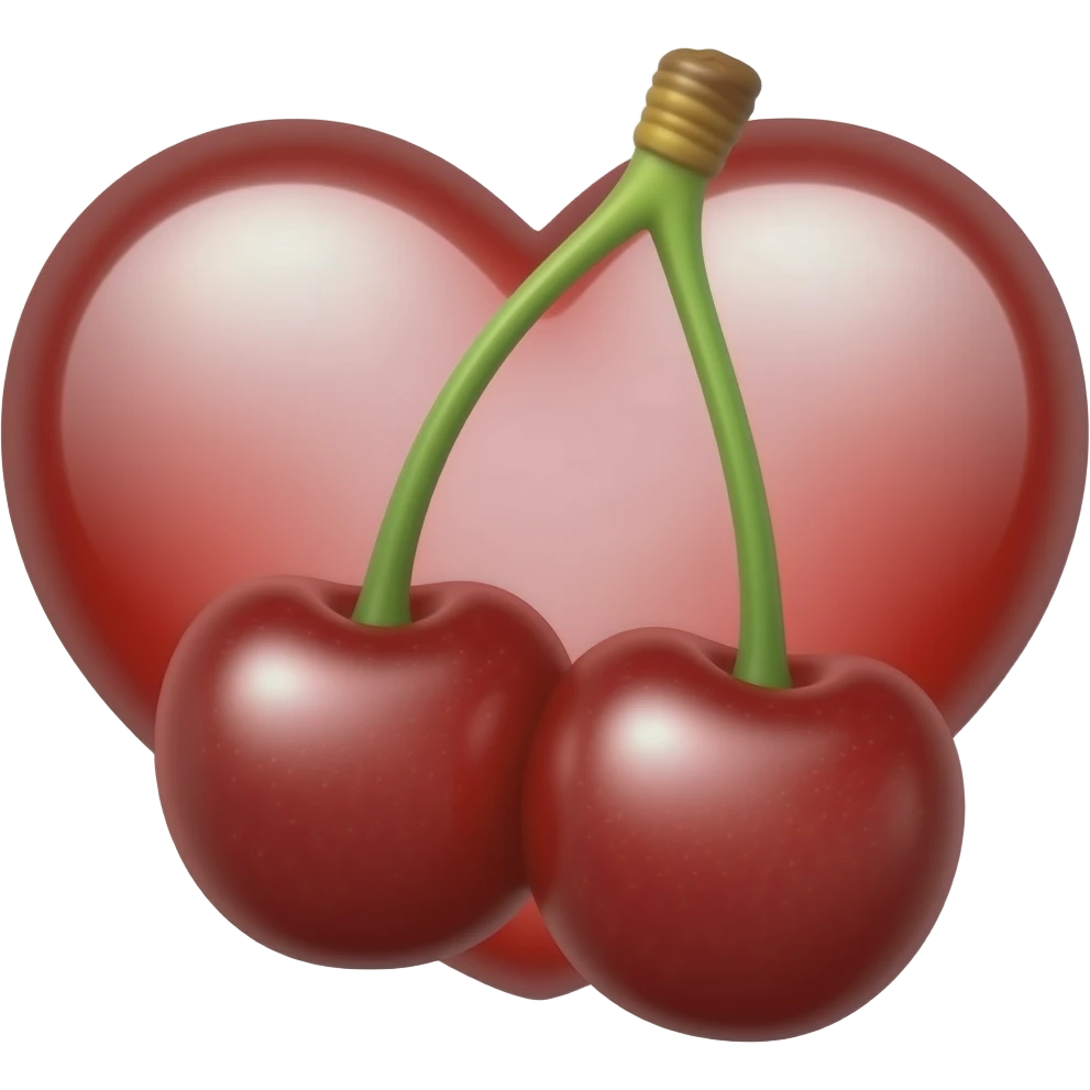 Serduszko zamiast wiśni emoji