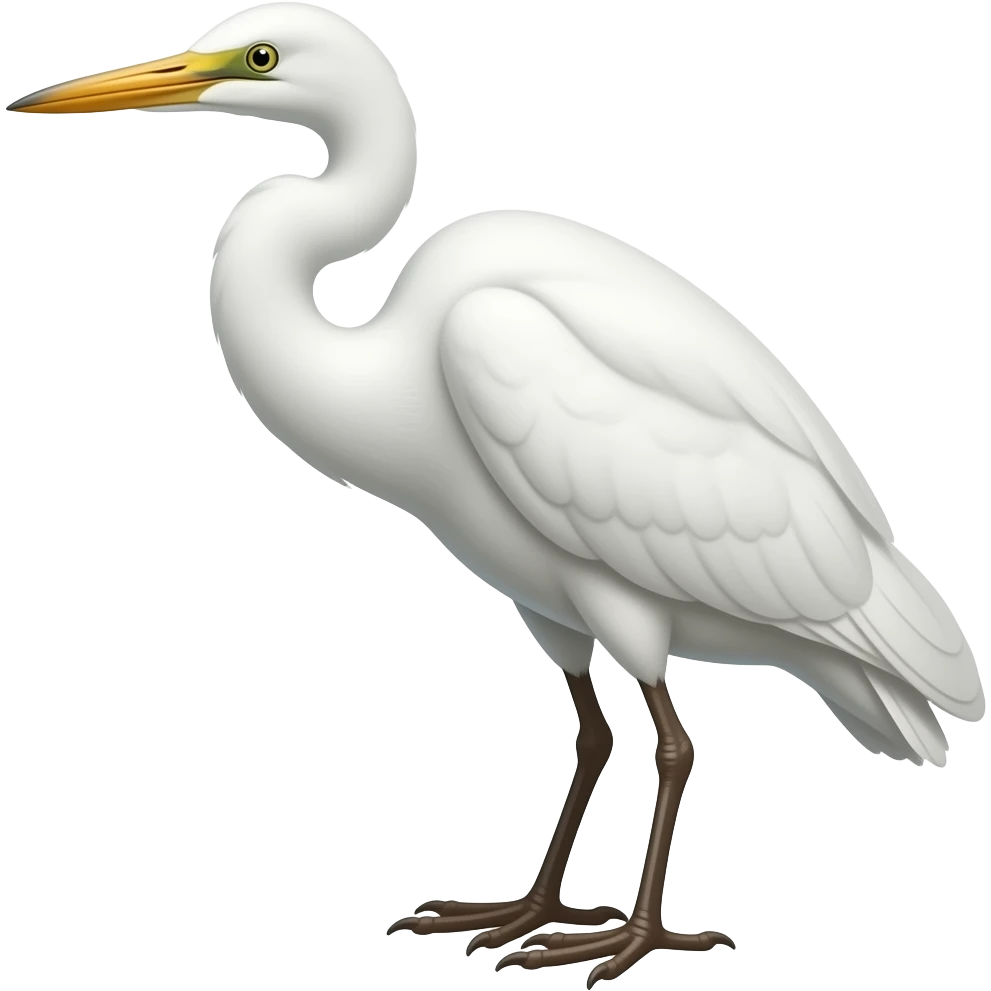 white heron emoji
