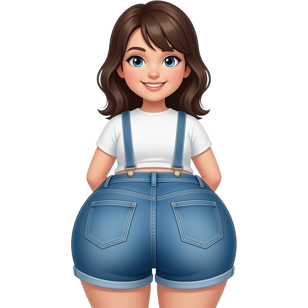en jente med veldig stor rompe emoji
