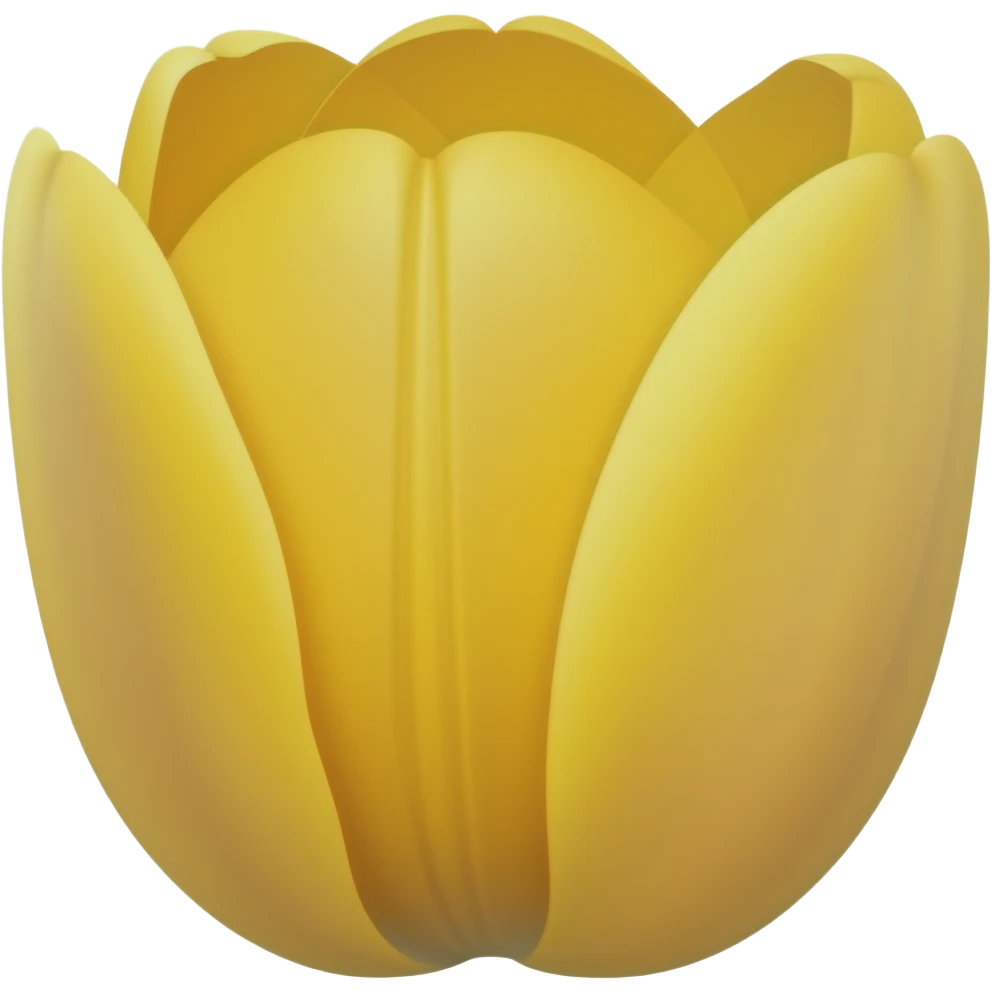 нарисуй желтый тюльпан emoji