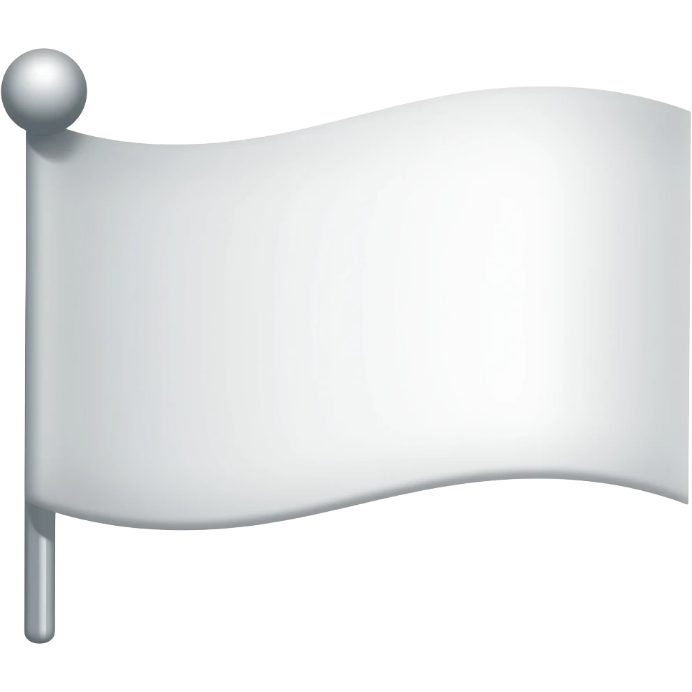 White flag with round push pin on it emoji