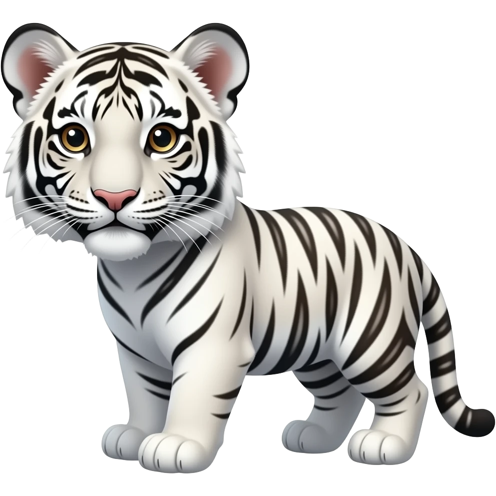 White tiger cub emoji