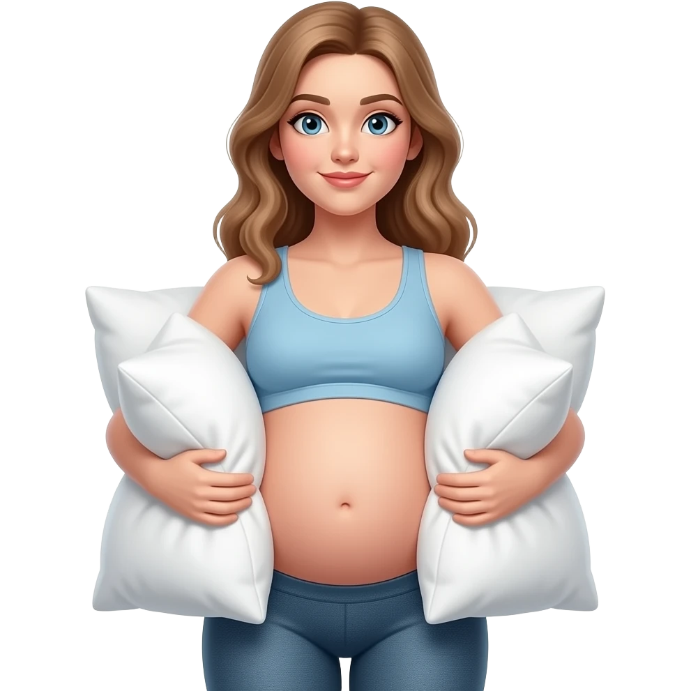 Femme 18 ans legging  belly stuffing  faux oreillers emoji